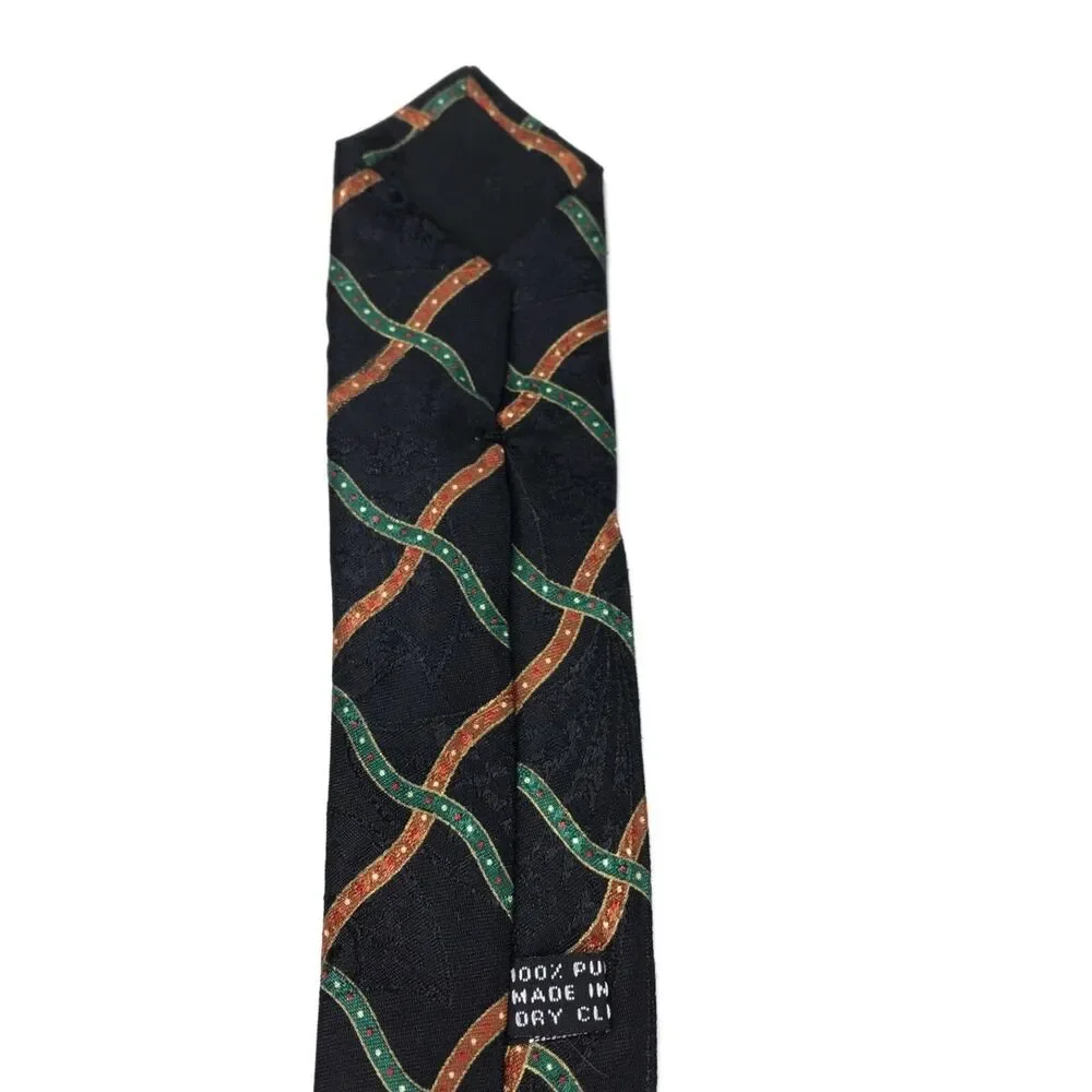 Stefano Ricci Men's Pure Silk Elegant black Green Red Necktie 59